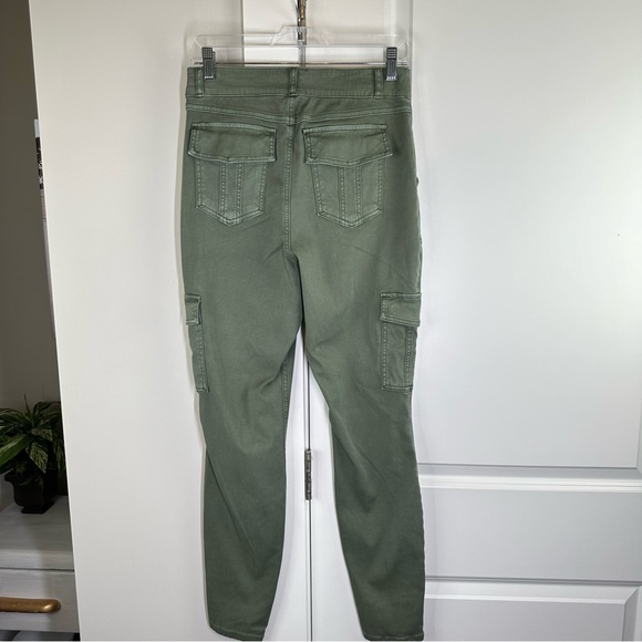 SPANX Stretch Twill Cargo Pants Olive Green Size Large Classic Cargo Neutral - Picture 3 of 8